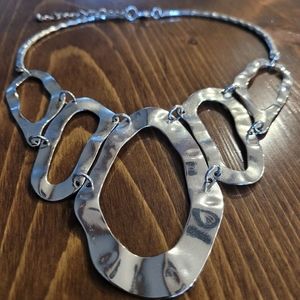 Silver statement necklace
